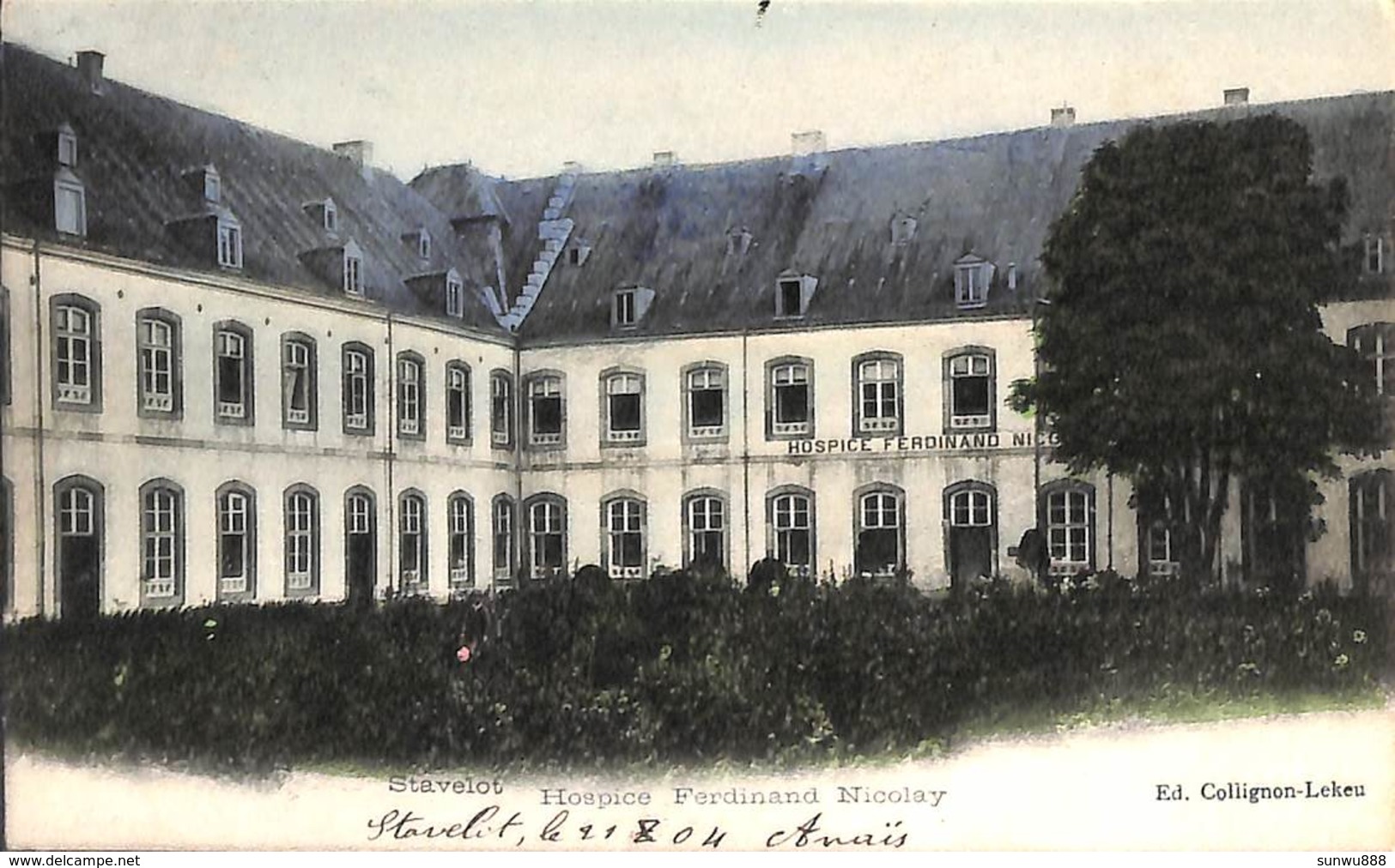 Stavelot - Hospice Ferdinand Nicolay (Ed. Collignon-Lekeu, Colorisée, 1904) - Stavelot