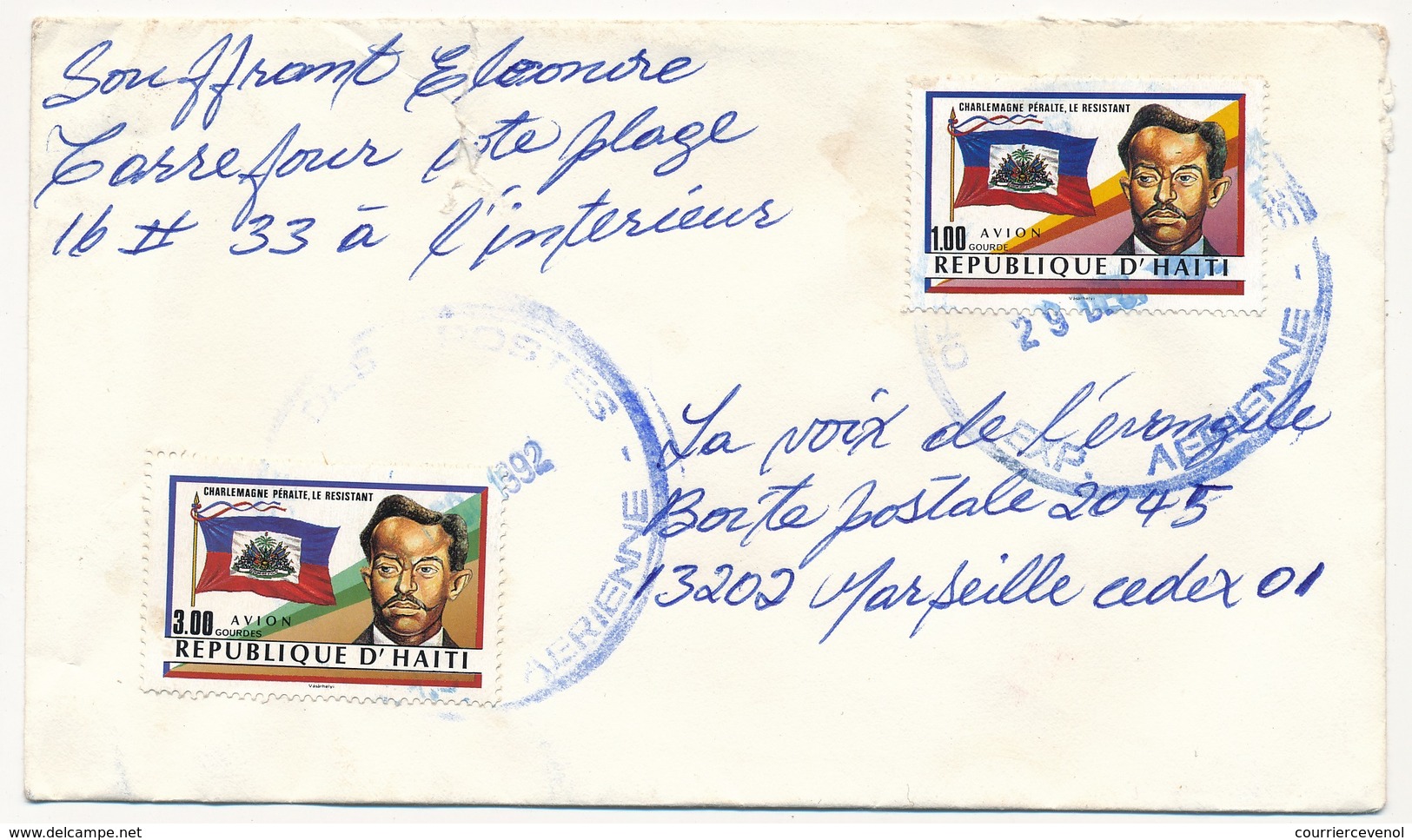 HAITI - Enveloppe Affr.2 Ex " Charlemagne Peralte, Le Résistant " - 1992 - Haití