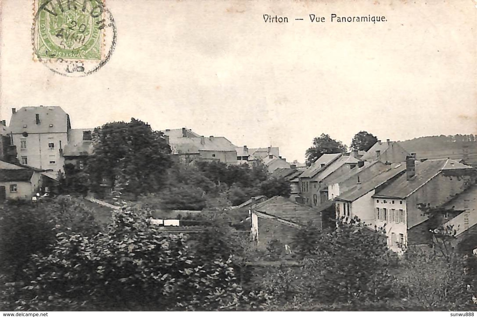 Virton - Vue Panoramique (1908, Timbre Taxe) - Virton