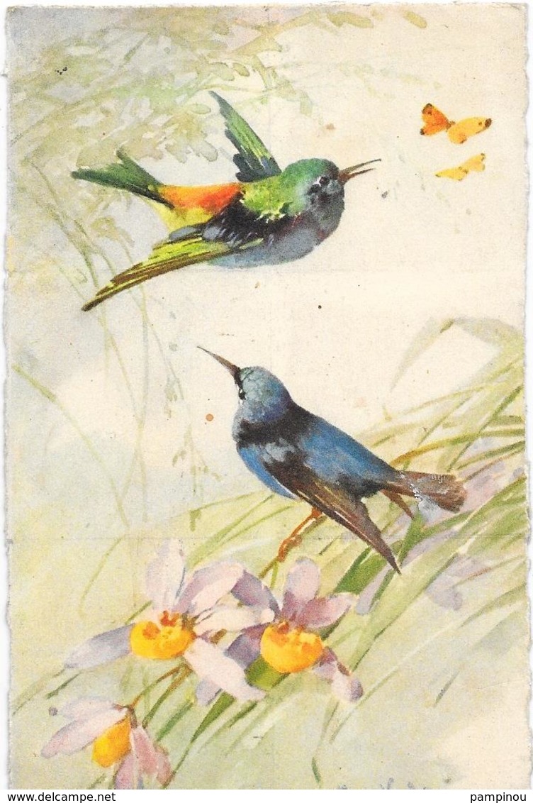 C. KLEIN - Deux Oiseaux - Papillon - Klein, Catharina