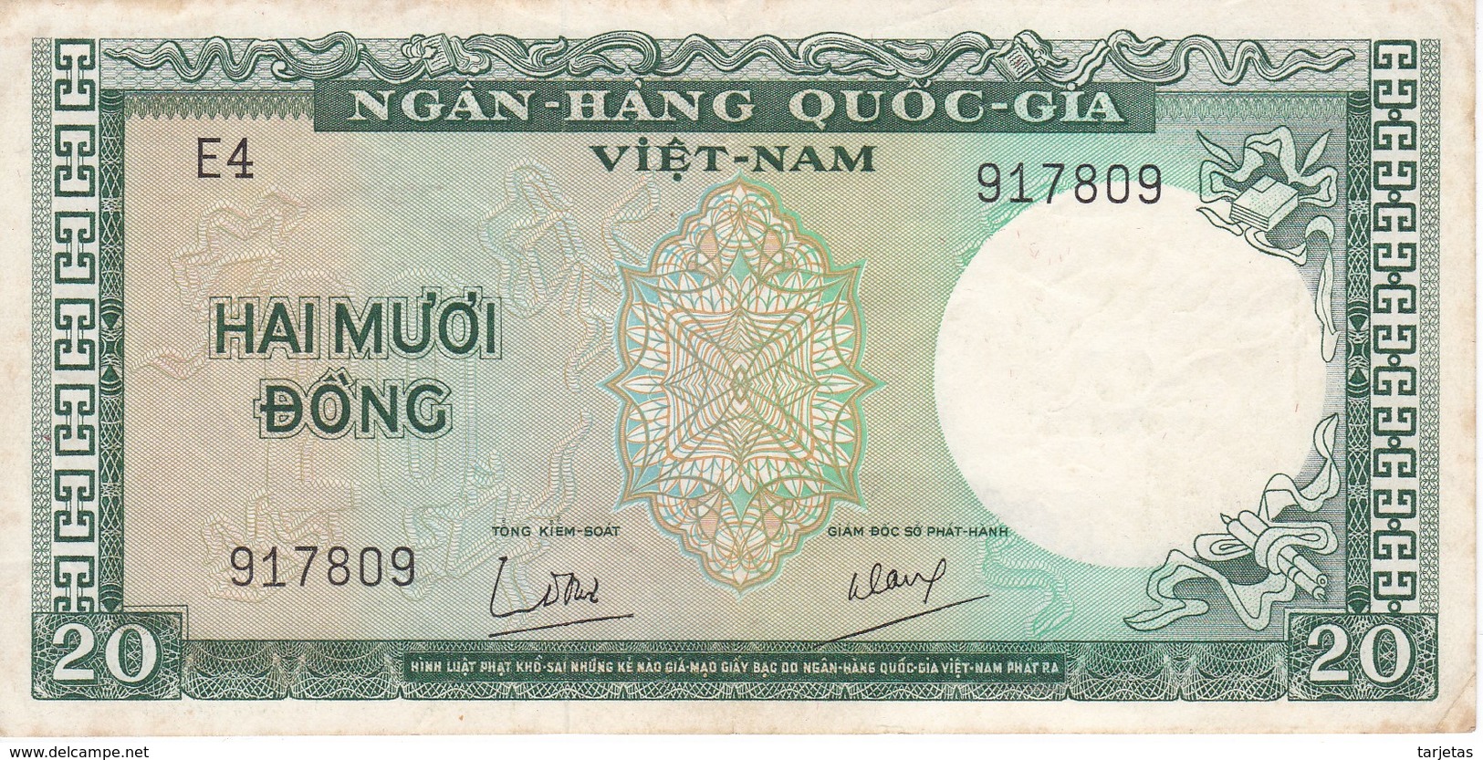 BILLETE DE VIETNAM DE 20 DONG DEL AÑO 1964  (BANKNOTE) - Vietnam