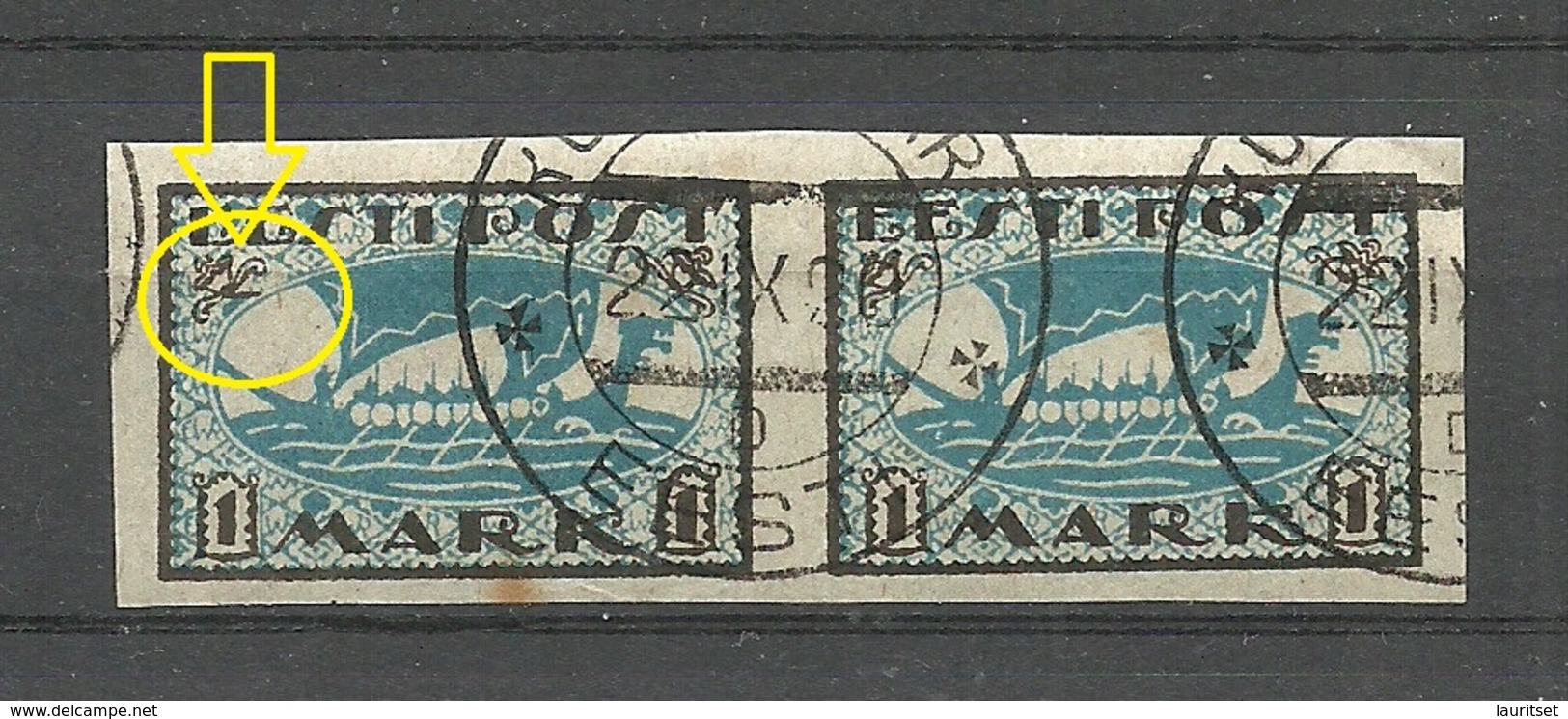 ESTLAND Estonia 1920 Michel 12 Y + ERROR Abart O - Estland