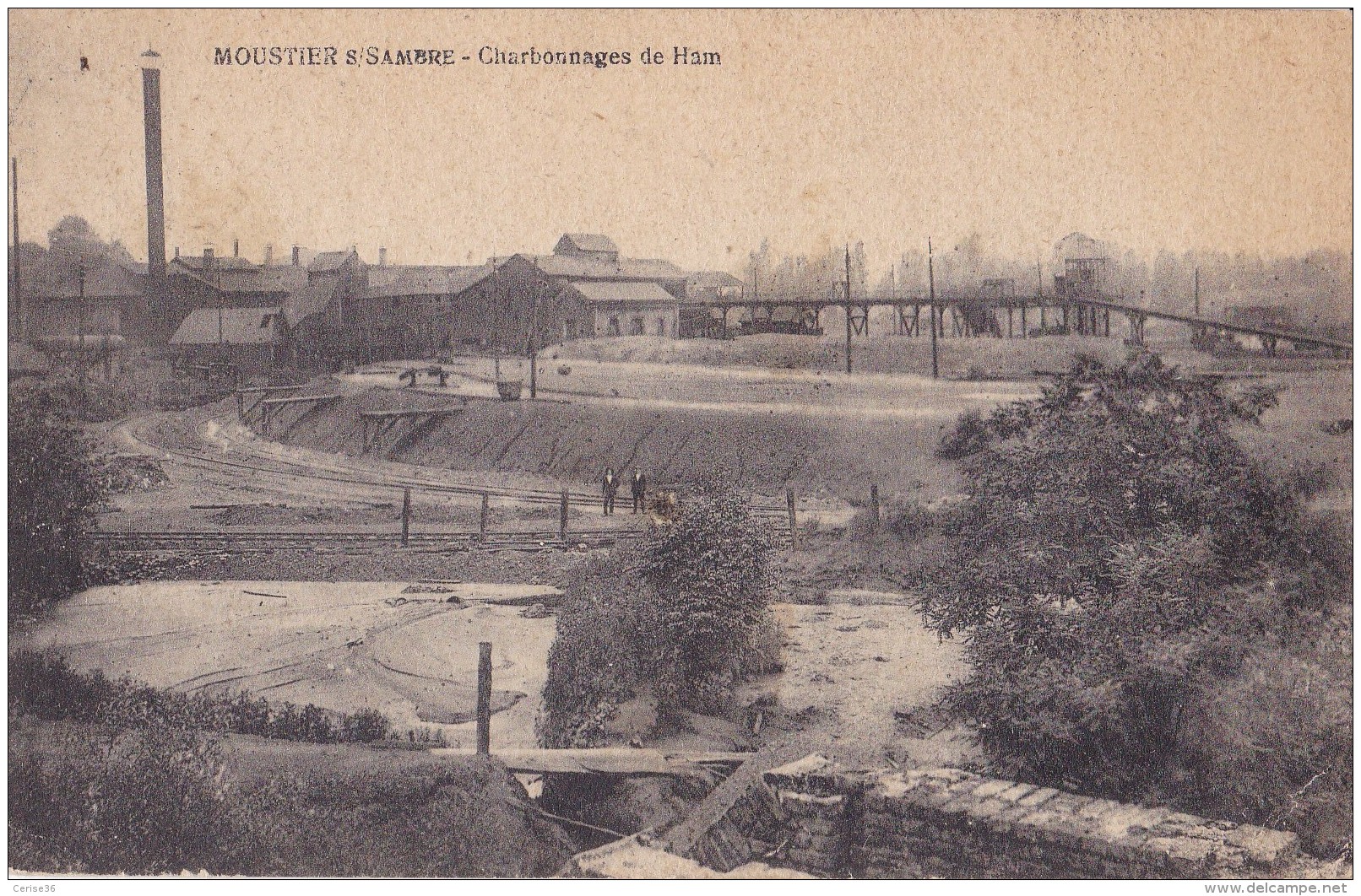 Moustier S/Sambre Charbonnages De Ham Circulée En 1919 - Jemeppe-sur-Sambre