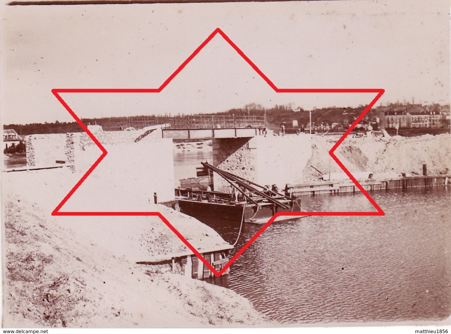 Photo 1898 VILLENEUVE-LE-ROI - Bords De Seine, Construction D'un Pont, Une Gravière (A194) - Villeneuve Le Roi