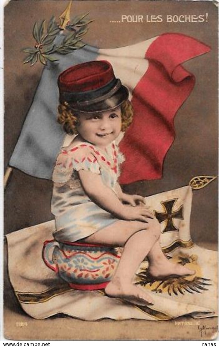 CPA MORINET Satirique Caricature Guerre 14-18 Patriotique Germany Kaiser écrite Poilu Enfants Bébé  Pot De Chambre - Patriotic