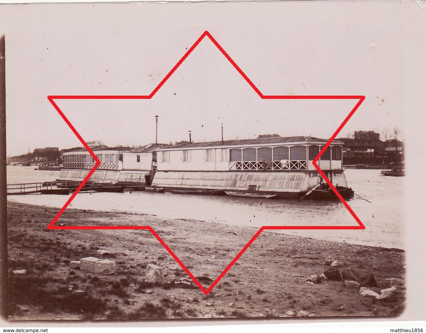 Photo 1898 JOUY - Le Bâteau Lavoir "Monin", Bords De Seine ? (A194) - Jouy Le Moutier