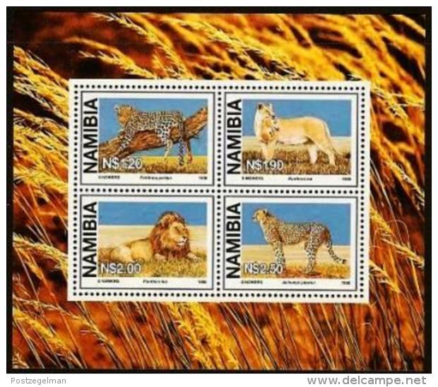 NAMIBIA, 1998, MNH Miniature Sheet Stamps, Large Wild Cats, Michel Block 37, #6915 - Namibia (1990- ...)