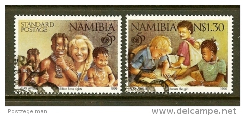 NAMIBIA, 1996, Cancelled To Order Stamp(s) , UNICEF Child Support.,  Nrs.813-814, #7200 - Namibie (1990- ...)