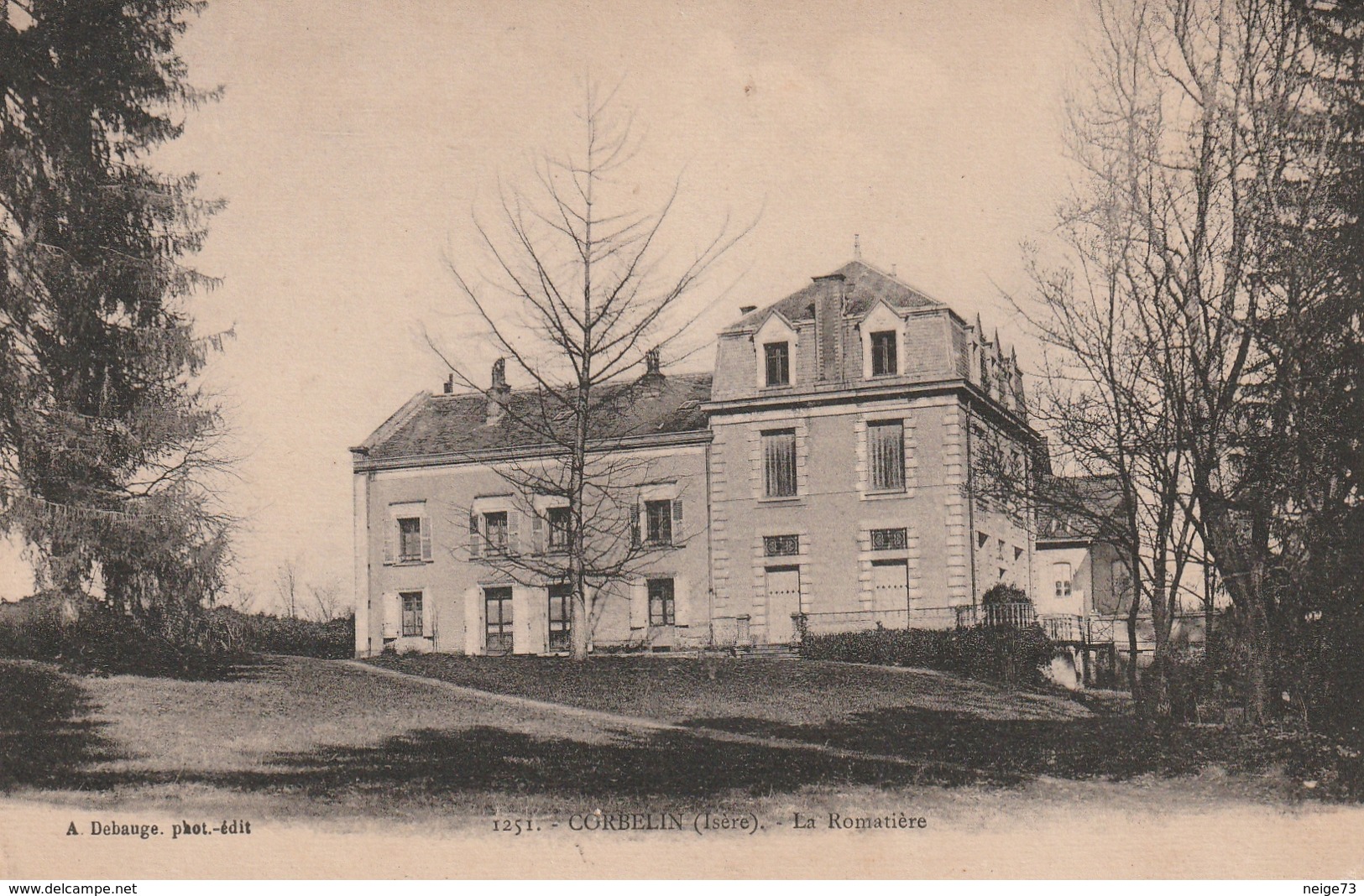 Carte Postale Ancienne De L'Isère - Corbelin - L'Eglise - La Romatière - Autres & Non Classés