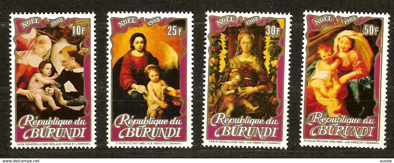 Burundi 1983 OCBnr 910-913 *** MNH  Cote 50 Euro Noel Kerstmis Christmas - Neufs