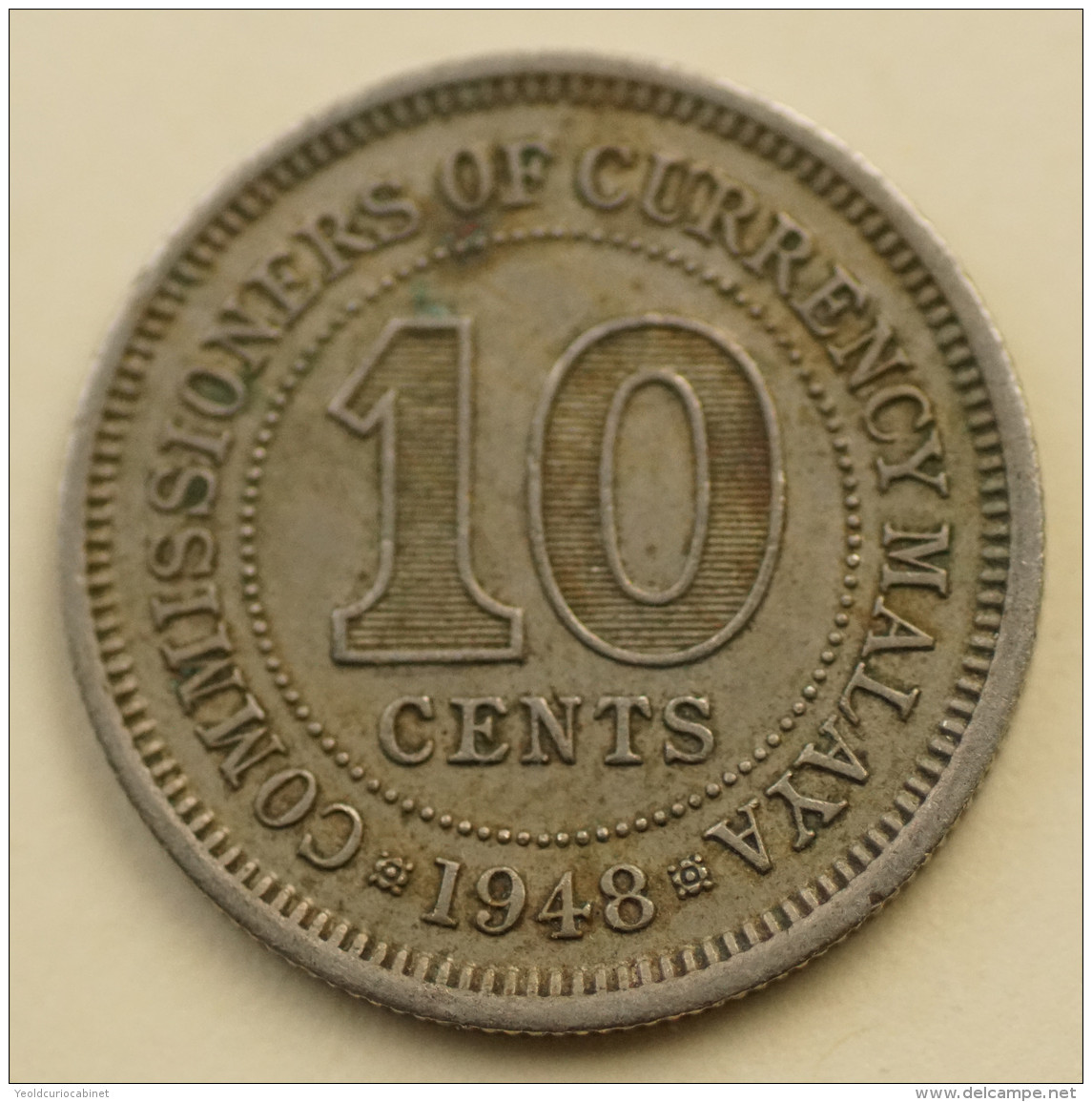 Malaya - 10 Cents - 1948 - George VI - Very Fine - Malaysia