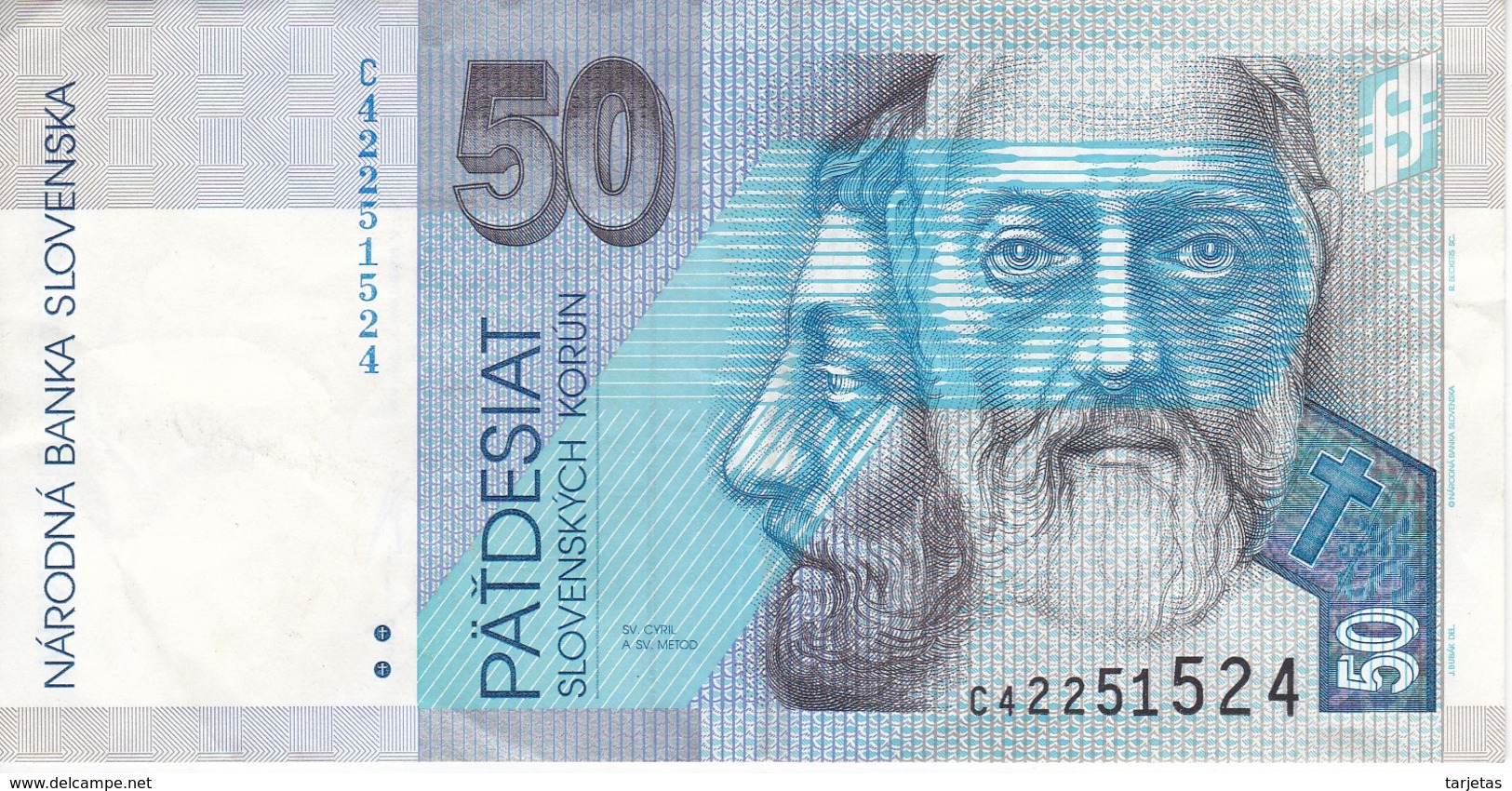 BILLETE DE ESLOVAQUIA DE 50 KORUN DEL AÑO 1995 (BANK NOTE) - Eslovaquia