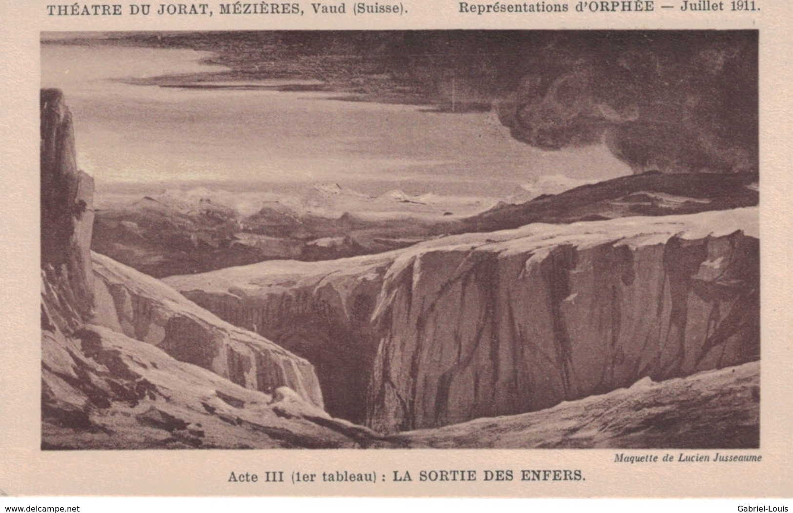 Théatre Du Jorat, Mézières - Orphée - Juillet 1911 - Jorat-Mézières