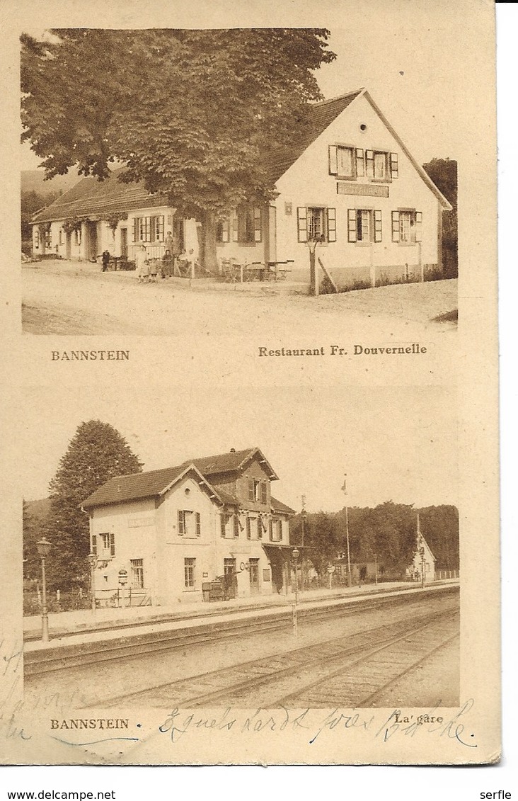 57 - Bannstein - Restaurant Douvernelle + Gare - Autres & Non Classés