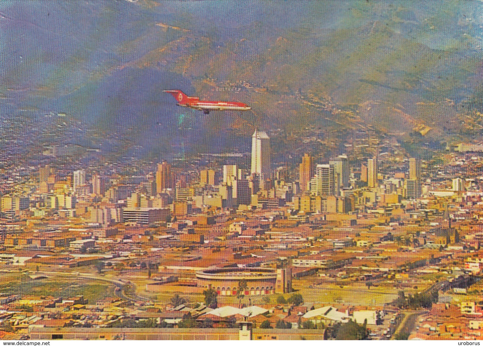 COLOMBIA - Medellin - Panoramica De La Ciudad - Avianca - Boeing 727 - Colombia