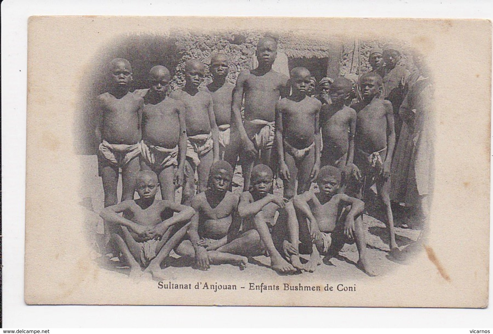 CPA COMORES Sultanat D'Anjouan Enfants Bushmen De Coni - Comorre