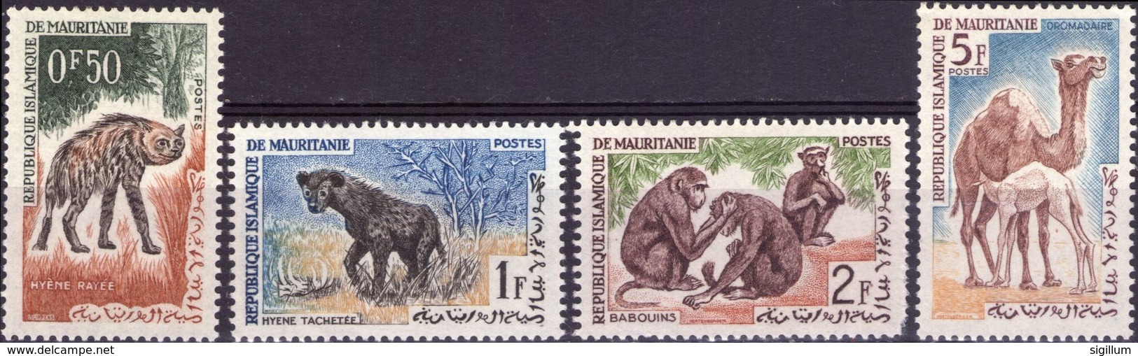 MAURITANIA 1963 - FAUNA, ANIMALI - 4 VALORI NUOVI MNH** - Mauritanie (1960-...)