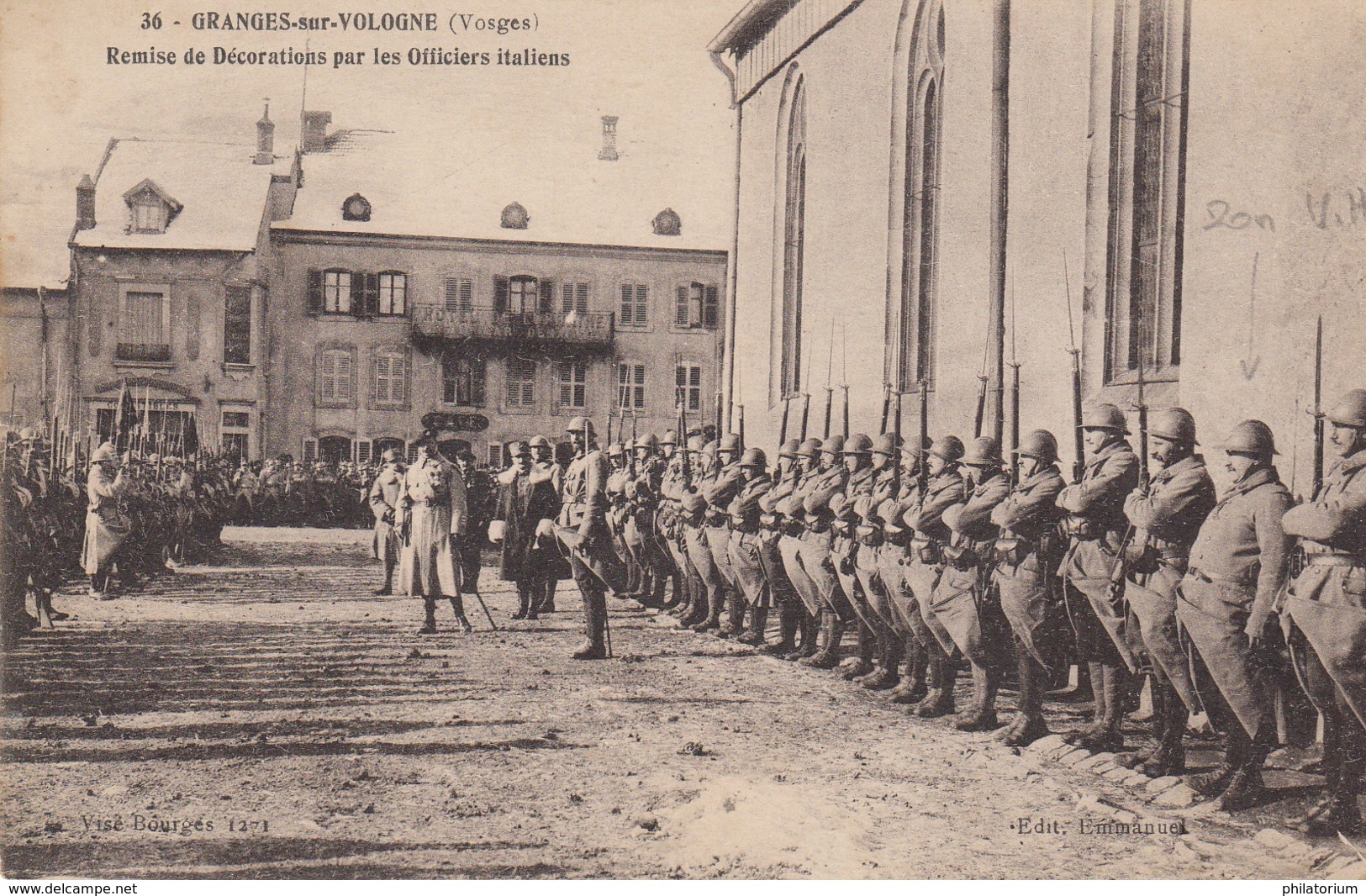 88  GRANGES Sur VOLOGNE  Remise De Décorations Par Les Officiers Italiens - Granges Sur Vologne