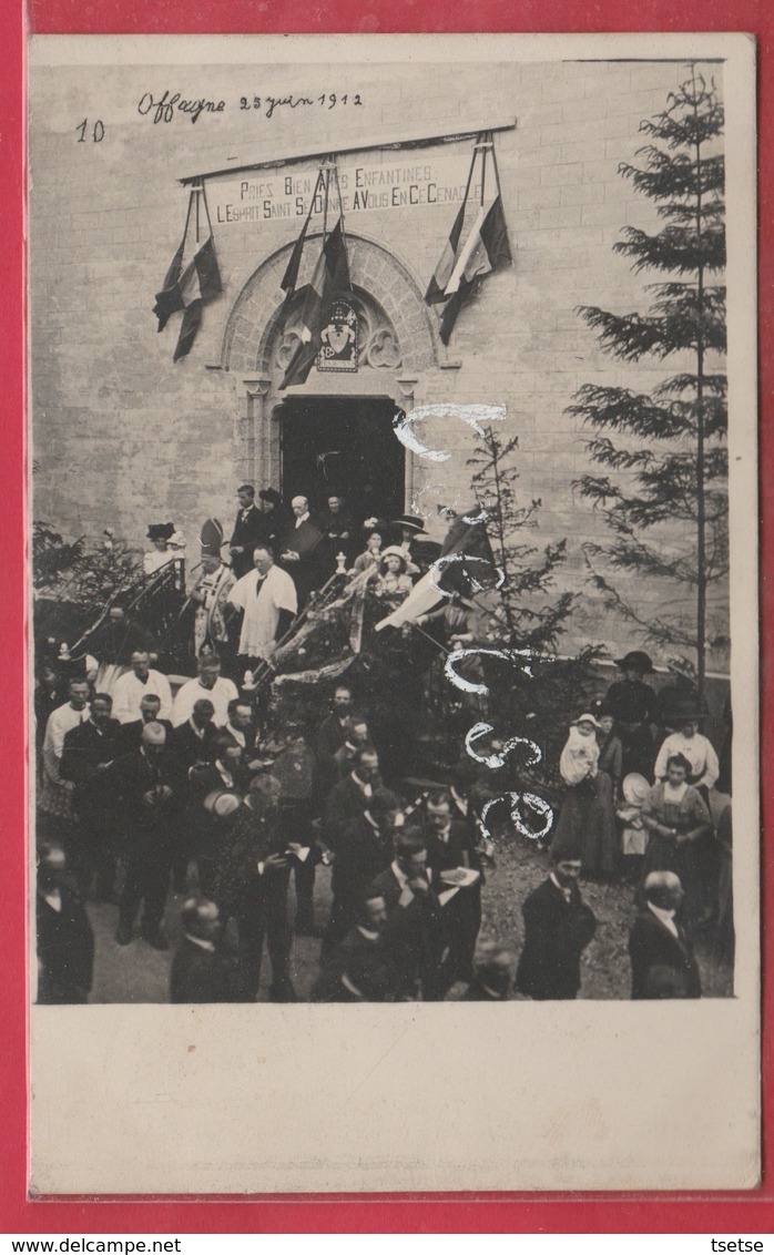 Offagne ... Procession ... Sortie De L'Eglise  - Carte Photo - 1912 ( Voir Verso ) - Paliseul