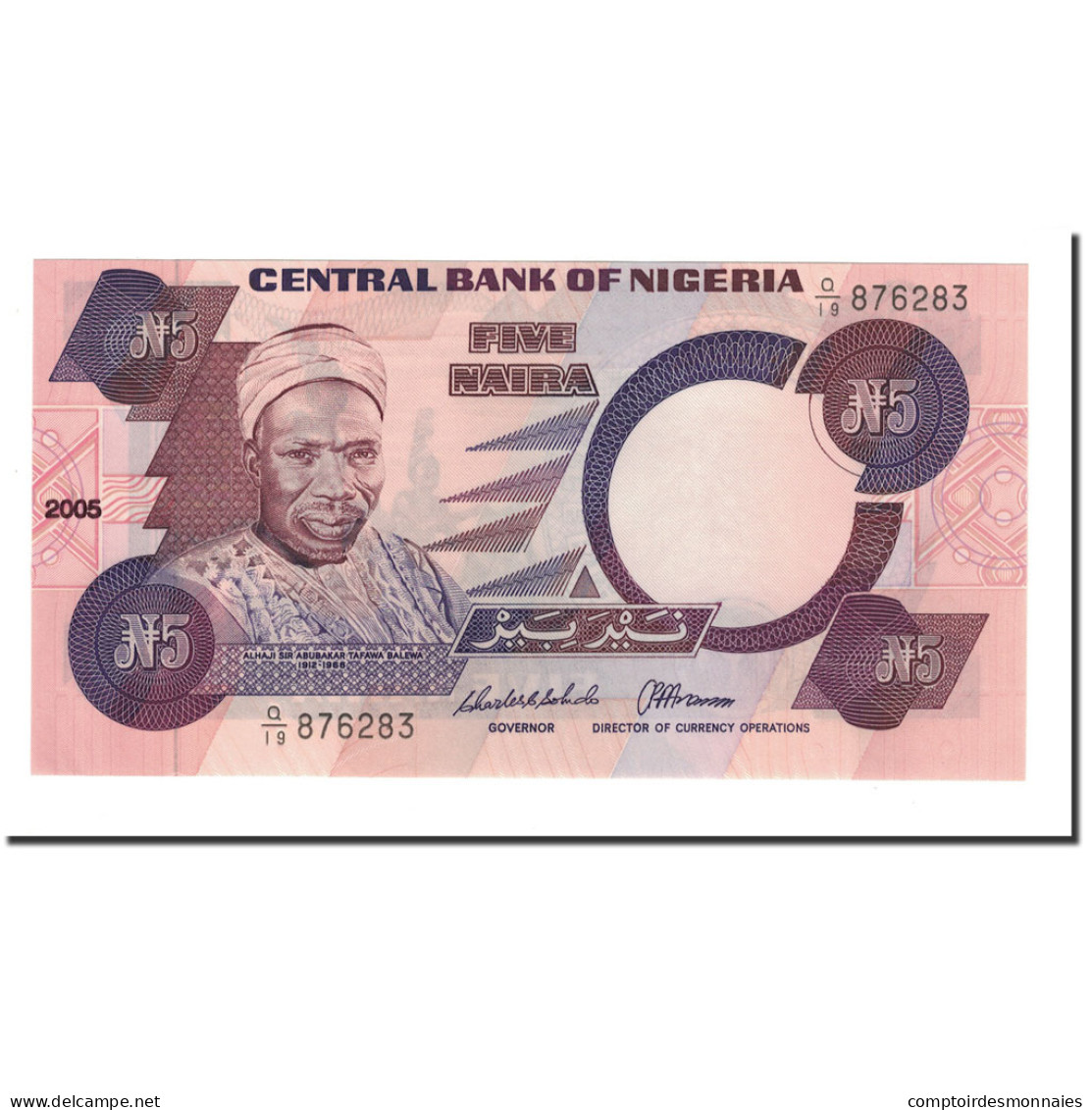 Billet, Nigéria, 5 Naira, UNDATED (1984), 2001-2005, KM:24b, NEUF - Nigeria