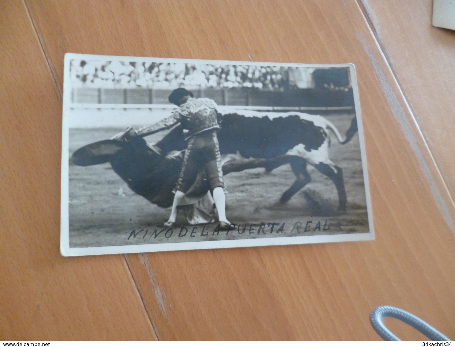 Carte Photo Corrida Torro Taureau Gonsanhi Sevilla Nino De La Puerta Real - Corridas