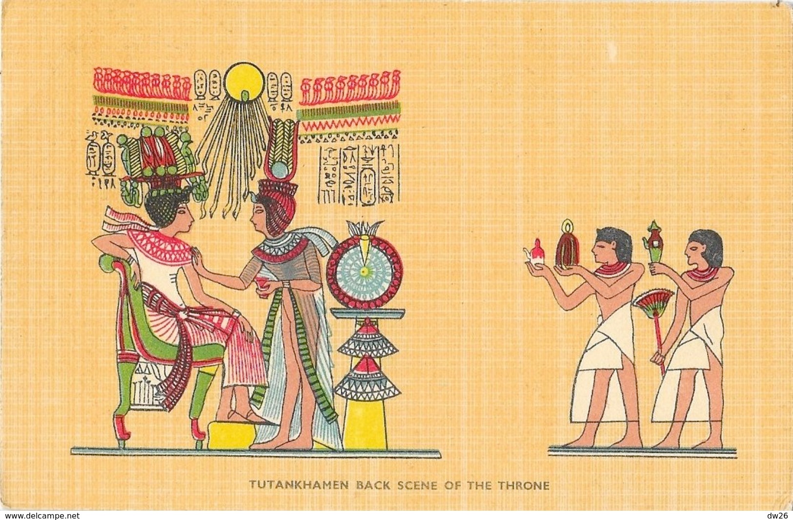 Egypte - Toutankhamen (Toutankhamon) Back Scene Of The Throne - Carte Non Circulée - Sonstige & Ohne Zuordnung