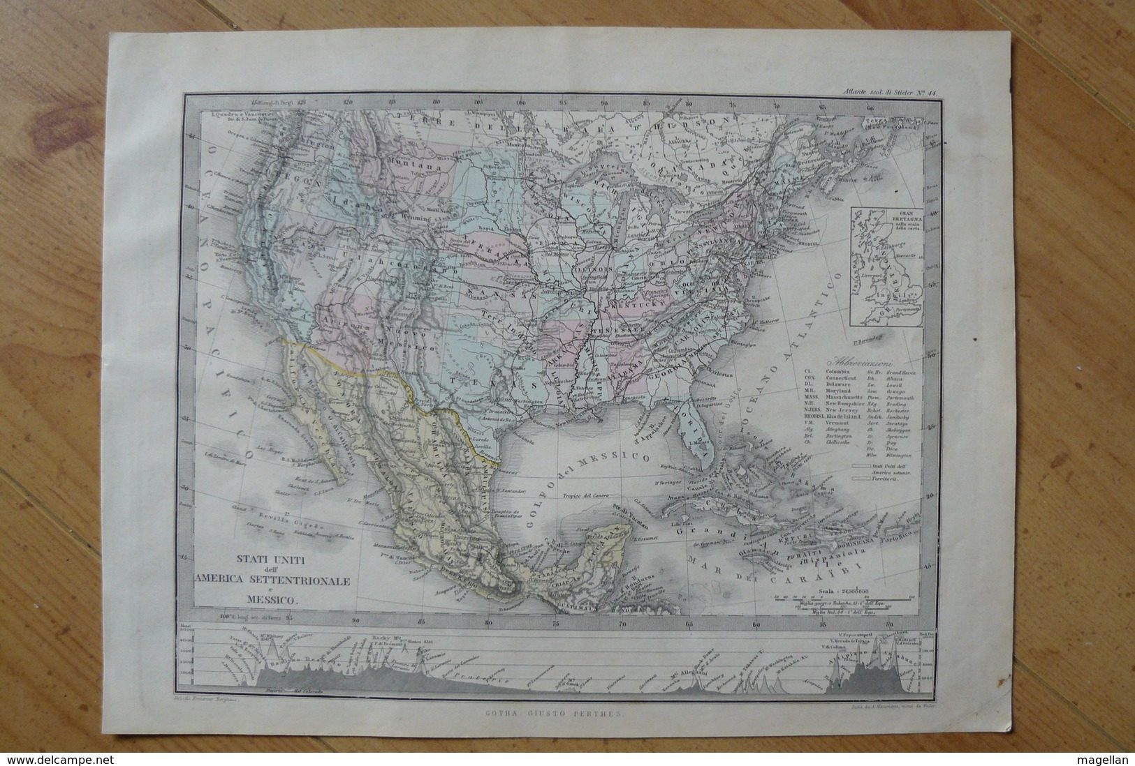 Etats-Unis (USA) Et Mexique - Belle Carte De 1871 - Stieler / Giusto Perthes (voir Description) - Geographical Maps