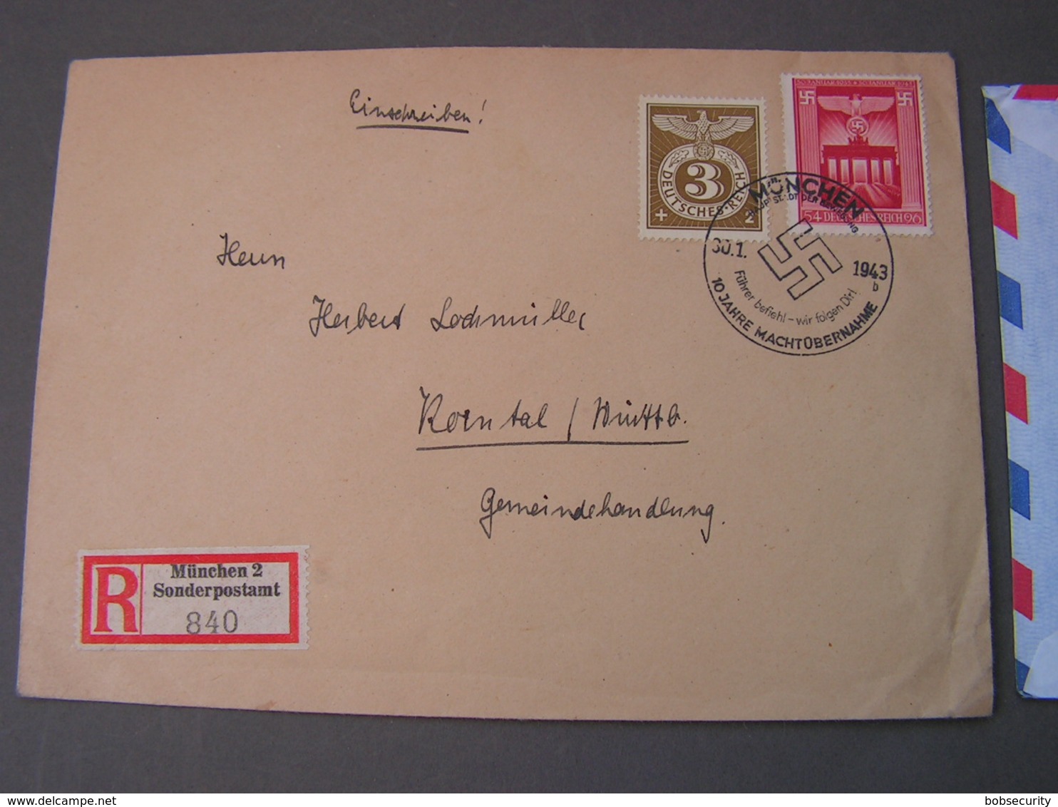 DR München R-Sonderpostamt 1943 - Briefe U. Dokumente