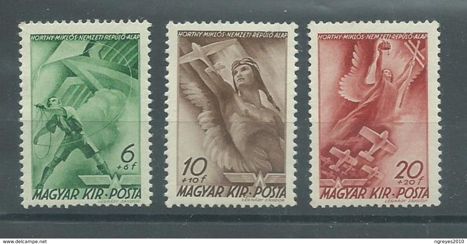 180029358  HUNGRIA  YVERT  AEREO  Nº  45/7  **/MNH - Ungebraucht