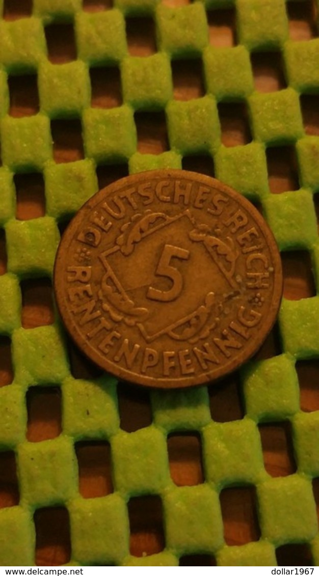 5 Rentenpfennig (Mess) 1923 A Weimarer Republik - 5 Rentenpfennig & 5 Reichspfennig