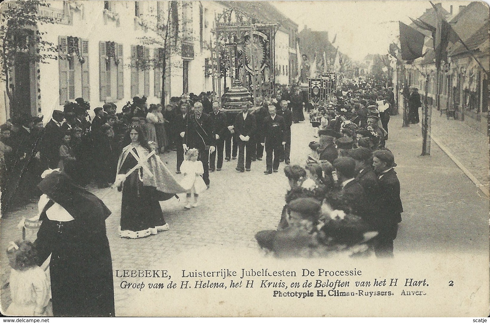 Lebbeke,  -   Luisterrijke Jubelfeesten De Processie  (Met Kreuk) - Lebbeke