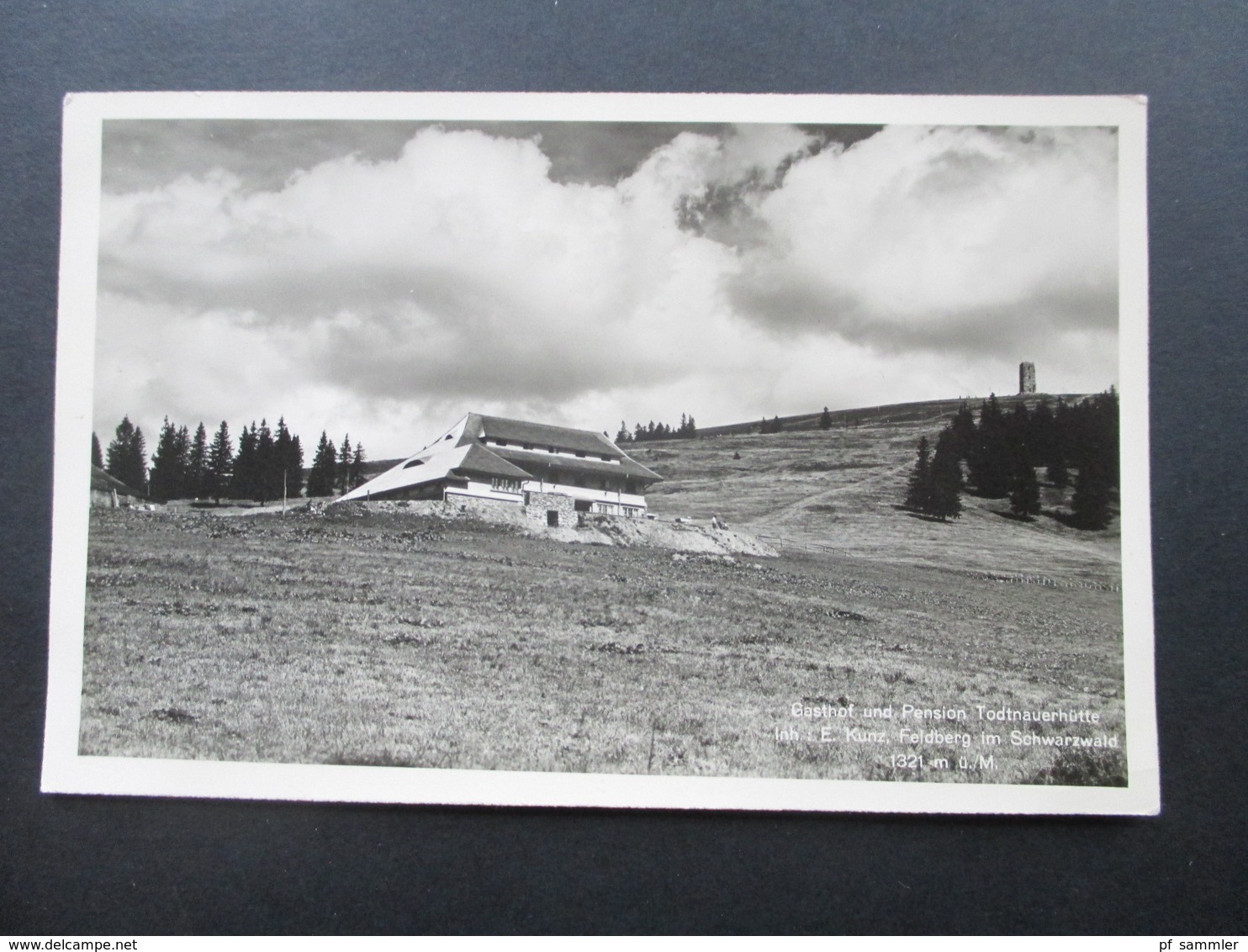 AK Echtfoto 1938 Gasthof Und Pension Todtnauerhütte Inh. E. Kunz, Feldberg Im Schwarzwald - Alberghi & Ristoranti