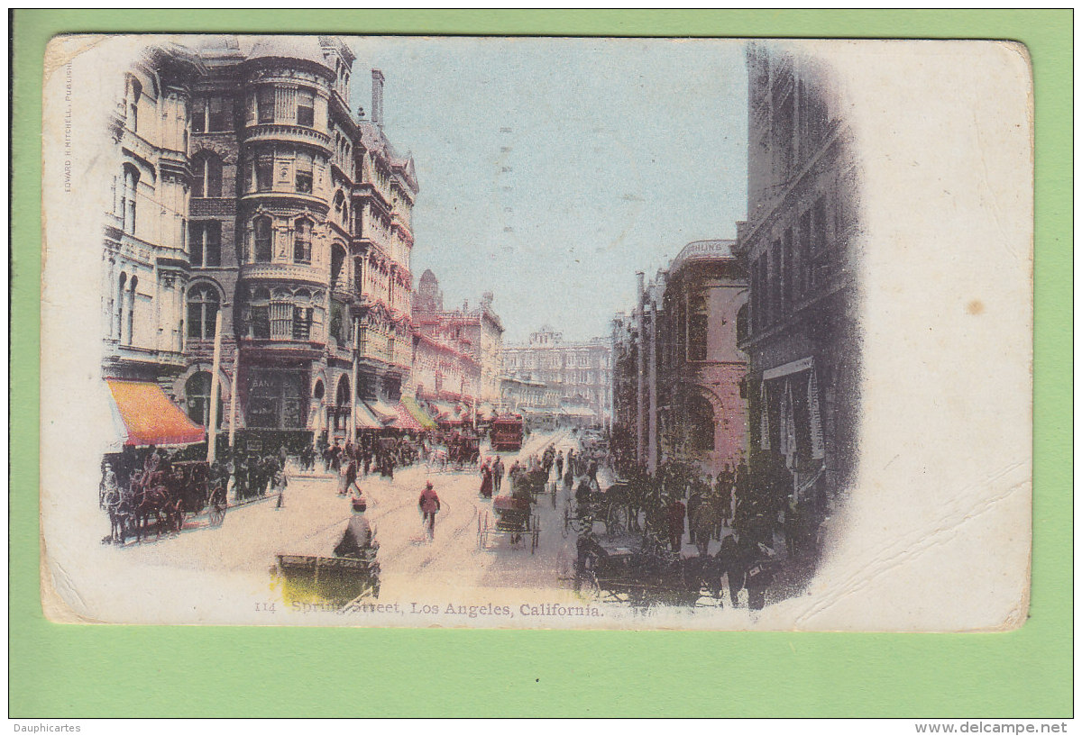 LOS ANGELES : Spring Street, 1902. 2 Scans. - Los Angeles