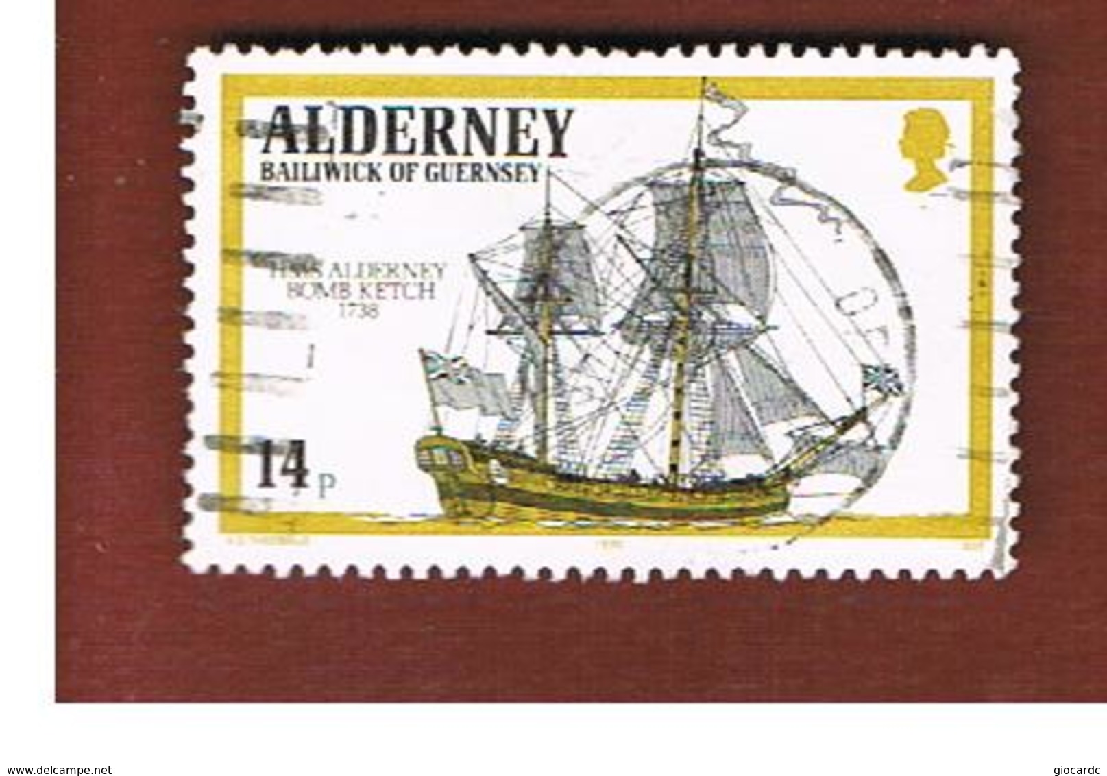 ALDERNEY  -  SG A42 - 1990 ROYAL NAVY SHIPS -   USED - Alderney