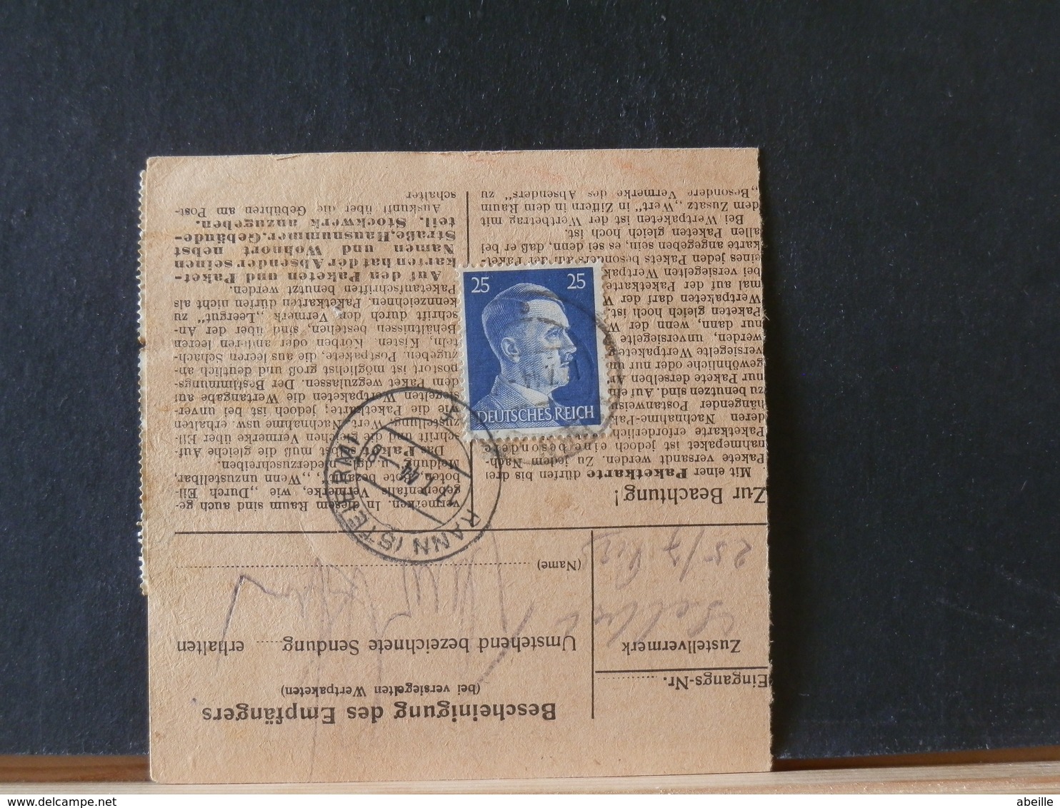 77/570  DOC.   ALLEMAGNE 1944    TIMBRES HITLER - Covers & Documents