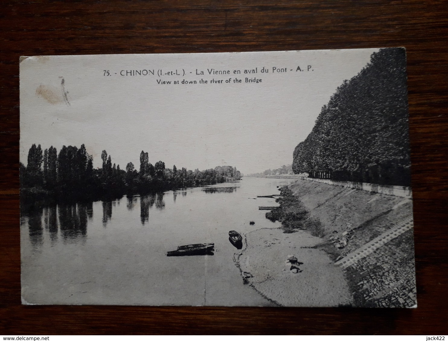 L1 /135 Chinon . La Vienne En Aval Du Pont. - Chinon