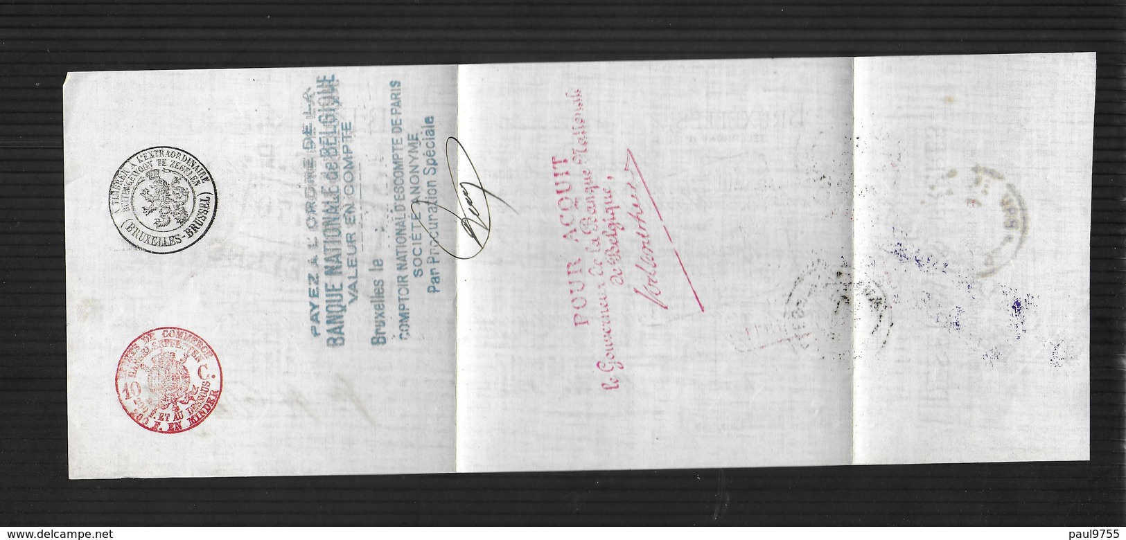 BELGIQUE 1911 FACTURE,MANDAT A ORDRE?RELEVE DE COMPTE ET ENVELOPPE DE " DESENFANS FRERES-BRUXELLES" TISSUS 4 SCANS - Textile & Vestimentaire