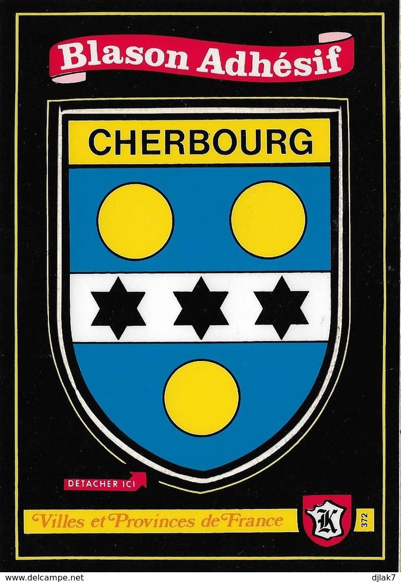 50 Carte Blason Adhésif Kroma Cherbourg (2 Scans) - Cherbourg