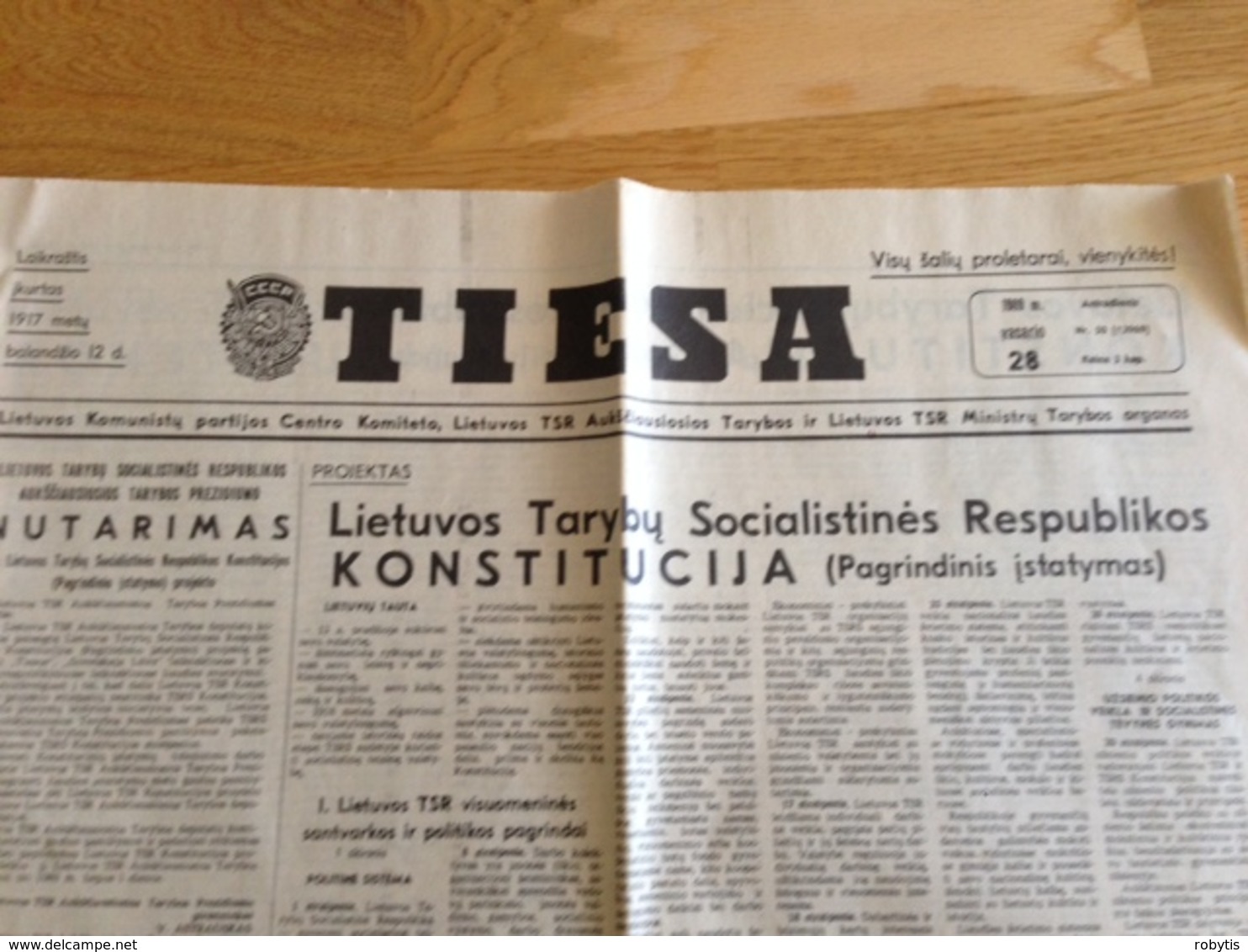 Lithuania Newpaper "TIESA" 1990 USSR Period 11 Days Before The Declaration Of Independence - Otros & Sin Clasificación