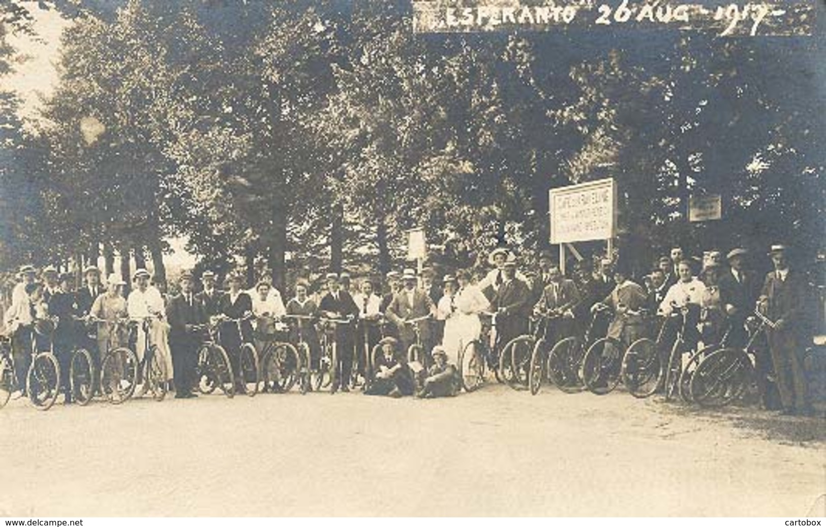 Zeist, Woudenbergseweg, Esperantisten Bij Café 'De Krakeling' (originele Fotokaart 1917) 2 X Scan (Krakelingweg) - Zeist