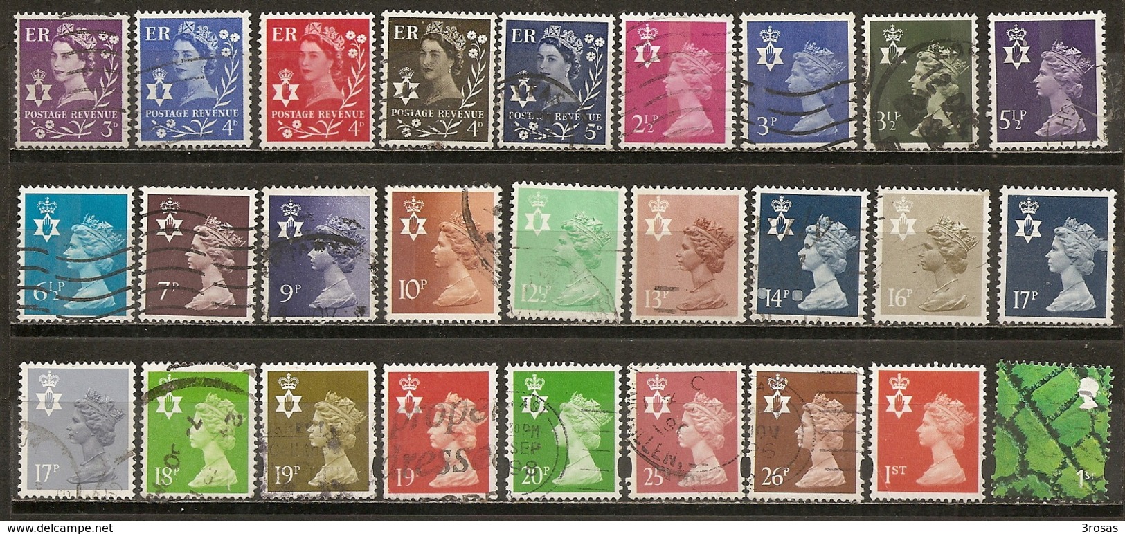 Grande-Bretagne Great Britain Timbres Regionaux Regional Stamps Irlande Du Nord North Ireland Obl - Noord-Ierland