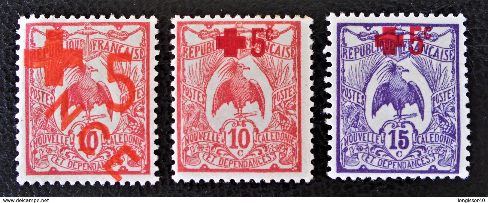 SURCHARGE CROIX-ROUGE 1915 - NEUFS * - YT 110/12 - MI 107/09 - Unused Stamps