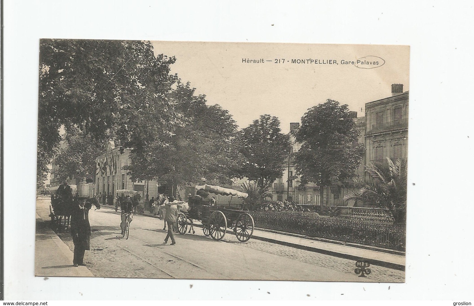 GARE DE PALAVAS HERAULT 217 MONTPELLIER (ATTELAGE DE CHEVAUX) - Palavas Les Flots