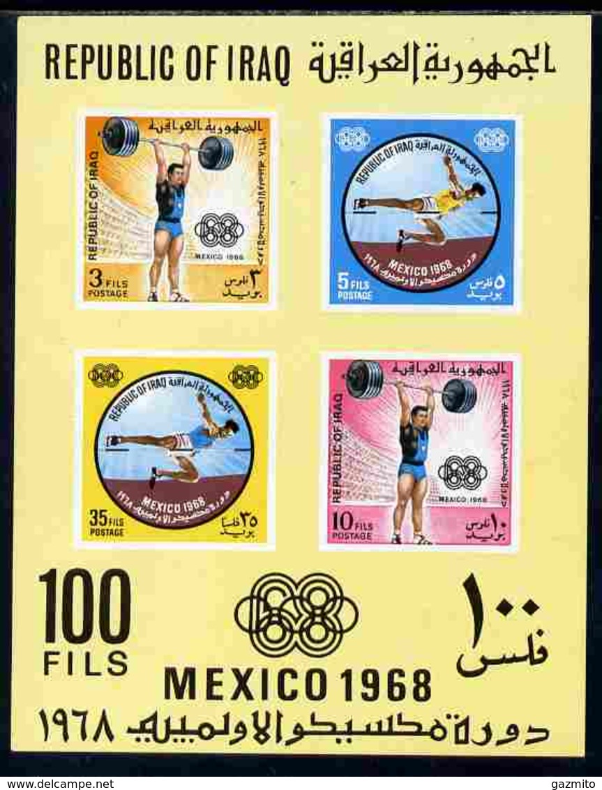 Irak 1969, Olympic Games In Mexico, Weight Lifting, Atlethic, BF IMPERFORATED - Zomer 1968: Mexico-City