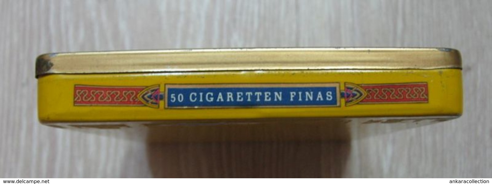 AC - KYRIAZI FRERES FINAS CAIRO - EGYPT CIGARETTE TOBACCO EMPTY VINTAGE TIN BOX - Boites à Tabac Vides