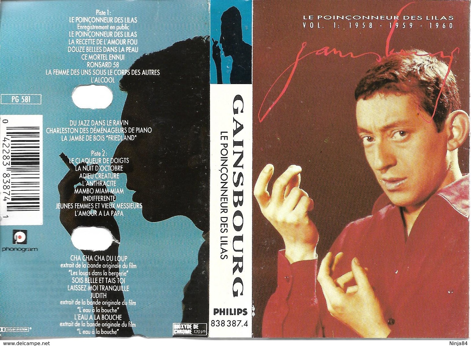 K7 AUDIO  Serge Gainsourg "  Le Poinçonneur Des Lilas  " - Audiocassette