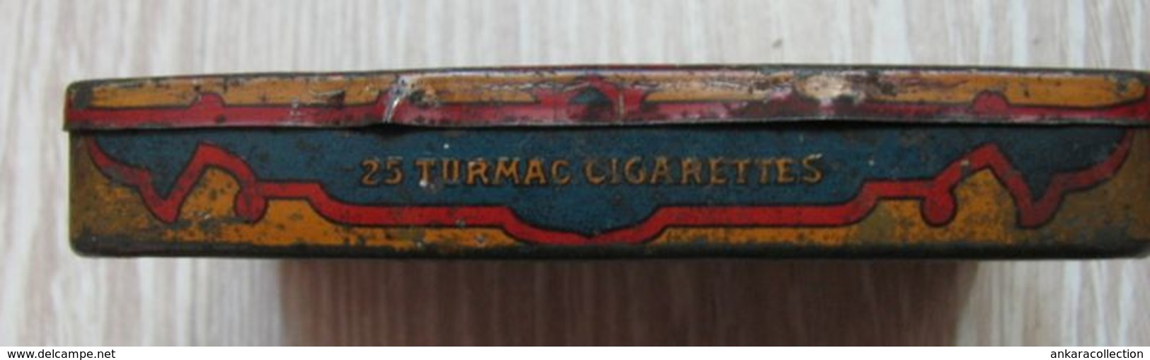 AC - TURMAC ORANGE CIGARETTE TOBACCO EMPTY VINTAGE TIN BOX - Boites à Tabac Vides