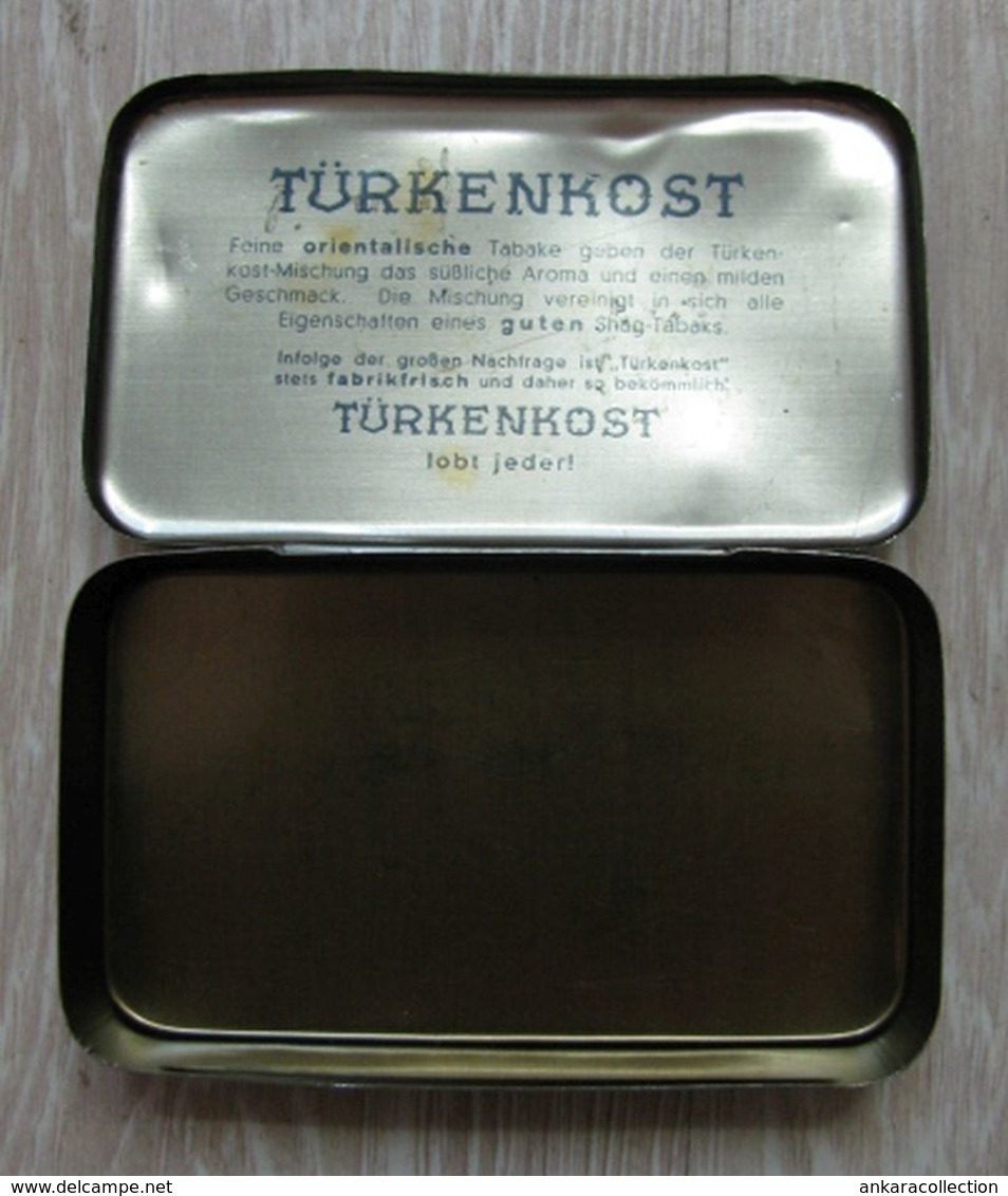 AC -  TURKENKOST HELLER FEINSCHNITT BECKMANN TABAK CIGARETTE TOBACCO EMPTY VINTAGE TIN BOX