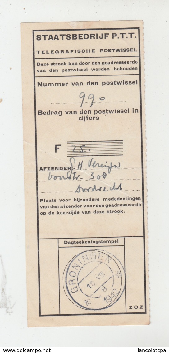 HOLLAND / TICKET STAATSBEDRIJF P.T.T. - Holanda