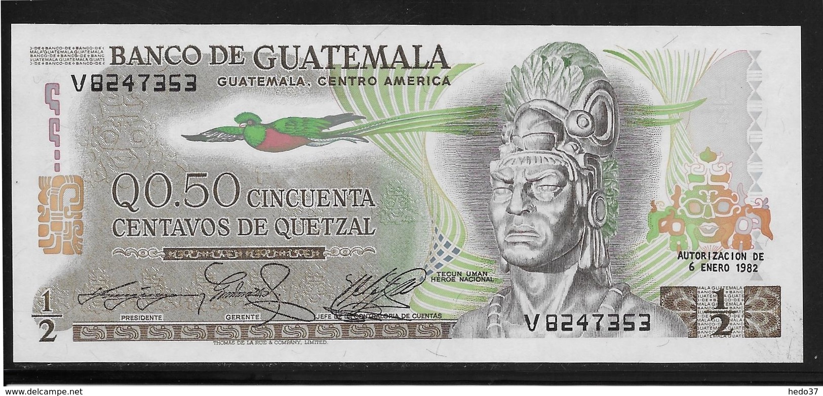 Guatemala -  1/2 Quetzal - Pick N°58c - NEUF - Guatemala